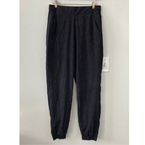 Athleta Brooklyn Camo Lined Jogger Black Textured 4 - Picture 7 of 9